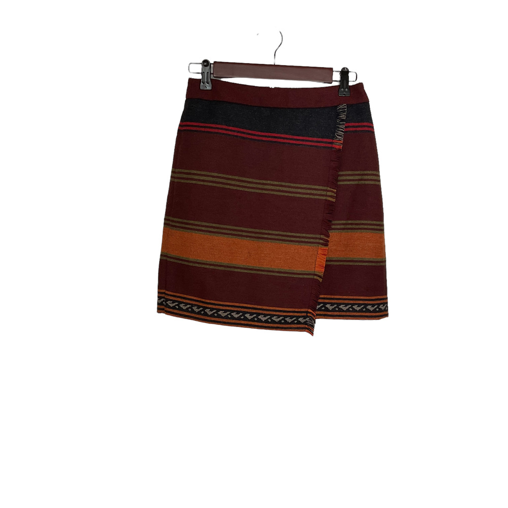 Loft Wool Faux Wrap Skirt Size 2P - Picture 3 of 5